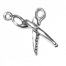 Load image into Gallery viewer, Charms. Sterling Silver, 18.9mm Width by 4.3mm Length by 24.6mm Height, Pinking Shears Charm. Quantity Per Pack: 1 Piece.