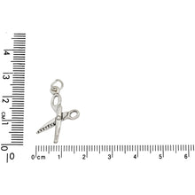 Load image into Gallery viewer, Sterling Silver, 18.9mm Width by 4.3mm Length by 24.6mm Height, Pinking Shears Charm. Quantity Per Pack: 1 Piece.