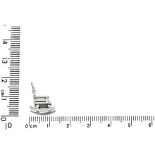 Load image into Gallery viewer, Sterling Silver, 9.0mm Width by 12.3mm Length by 16.3mm Height, Rocking Chair Charm. Quantity Per Pack: 1 Piece.
