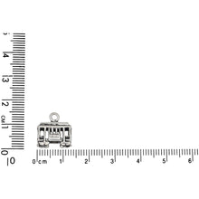 Load image into Gallery viewer, Sterling Silver, 13.5mm Width by 5.4mm Length by 13.6mm Height, Cable Car Charm. Quantity Per Pack: 1 Piece.