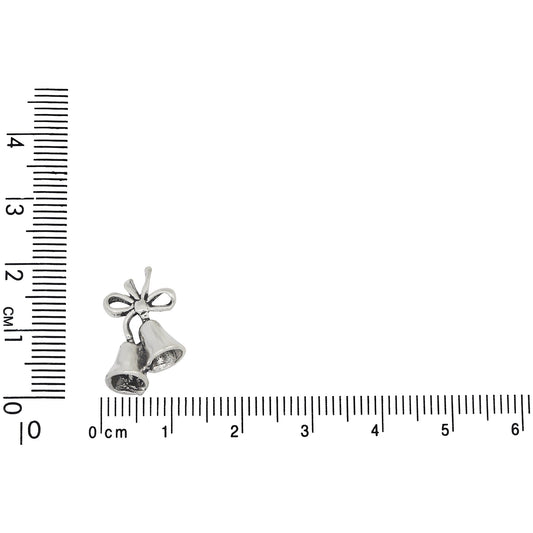 Sterling Silver, 11.7mm Width by 6.3mm Length by 18.6mm Height, Wedding Bells Charm. Quantity Per Pack: 1 Piece.