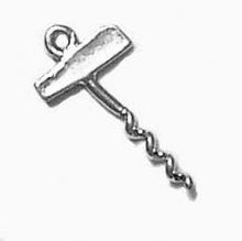 Load image into Gallery viewer, Charms. Sterling Silver, 10.2mm Width by 1.7mm Length by 20.5mm Height, Cork Screw Charm. Quantity Per Pack: 1 Piece.