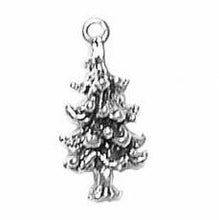 Load image into Gallery viewer, Charms. Sterling Silver, 10.2mm Width by 5.9mm Length by 20.8mm Height, Pine Tree Charm. Quantity Per Pack: 1 Piece.