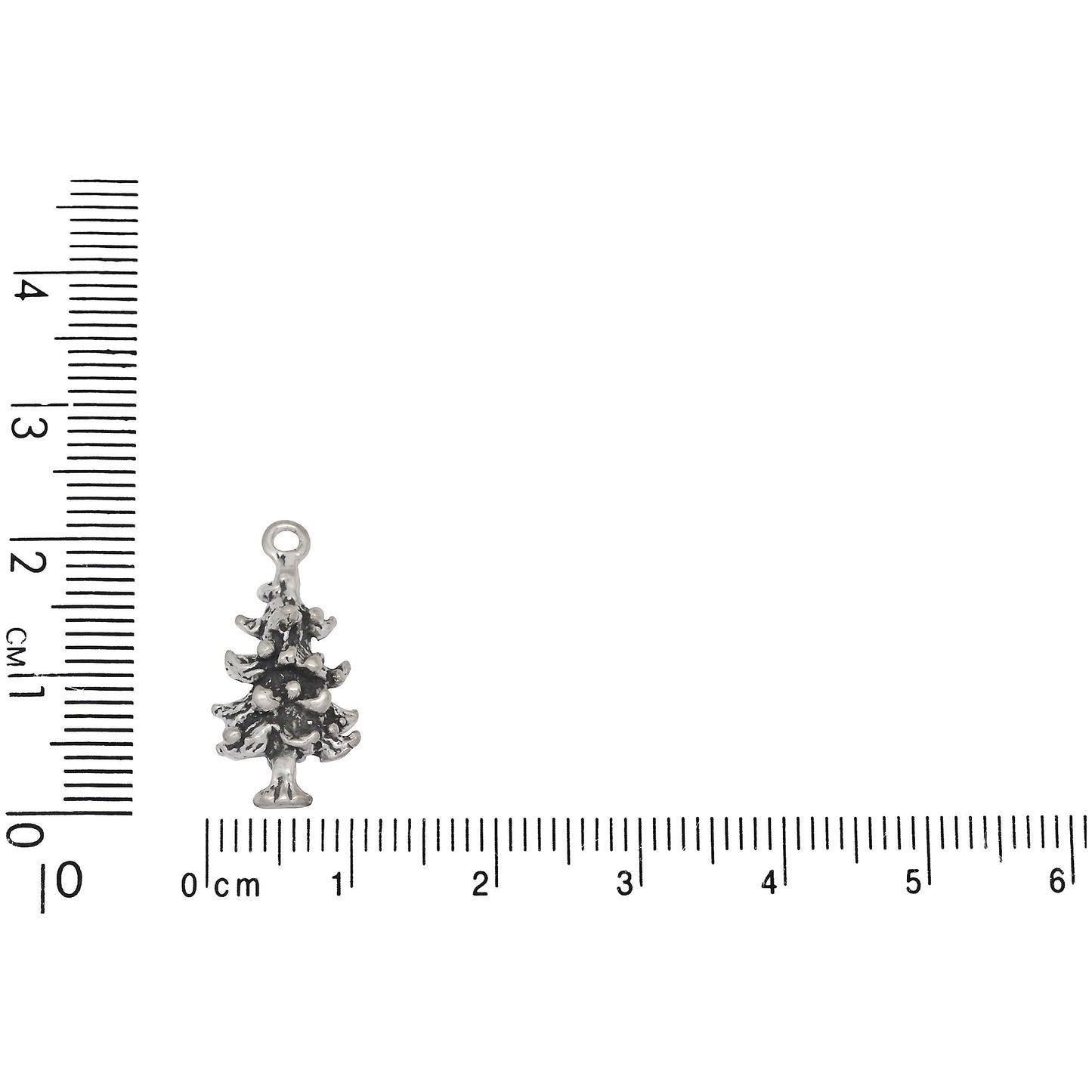 Sterling Silver, 10.2mm Width by 5.9mm Length by 20.8mm Height, Pine Tree Charm. Quantity Per Pack: 1 Piece.