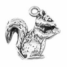 Load image into Gallery viewer, Charms. Sterling Silver, 16.3mm Width by 5.1mm Length by 15.5mm Height, Squirrel Charm. Quantity Per Pack: 1 Piece.