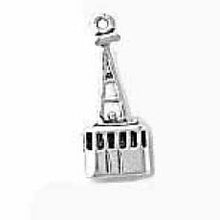 Load image into Gallery viewer, Charms. Sterling Silver, 8.8mm Width by 6.6mm Length by 21.8mm Height, Tram Charm. Quantity Per Pack: 1 Piece.