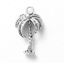 Load image into Gallery viewer, Charms. Sterling Silver, 11.7mm Width by 7.6mm Length by 20.8mm Height, Palm Tree Charm. Quantity Per Pack: 1 Piece.