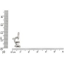 Load image into Gallery viewer, Sterling Silver, 9.1mm Width by 6.1mm Length by 18.4mm Height, Microscope Charm. Quantity Per Pack: 1 Piece.