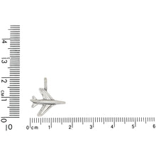 Load image into Gallery viewer, Sterling Silver, 16.5mm Width by 46mm Length by 19.2mm Height, Jet Plane Pendant. Quantity Per Pack: 1 Piece.