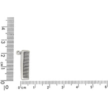 Load image into Gallery viewer, Sterling Silver, 9.5mm Width by 1.5mm Length by 22.1mm Height, Comb Charm. Quantity Per Pack: 1 Piece.
