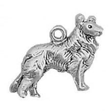 Load image into Gallery viewer, Charms. Sterling Silver, 19.1mm Width by 6.8mm Length by 14.7mm Height, Collie Dog Charm. Quantity Per Pack: 1 Piece.