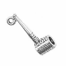 Load image into Gallery viewer, Charms. Sterling Silver, 9.7mm Width by 5.4mm Length by 20.0mm Height, Corn Cob Pipe Charm.