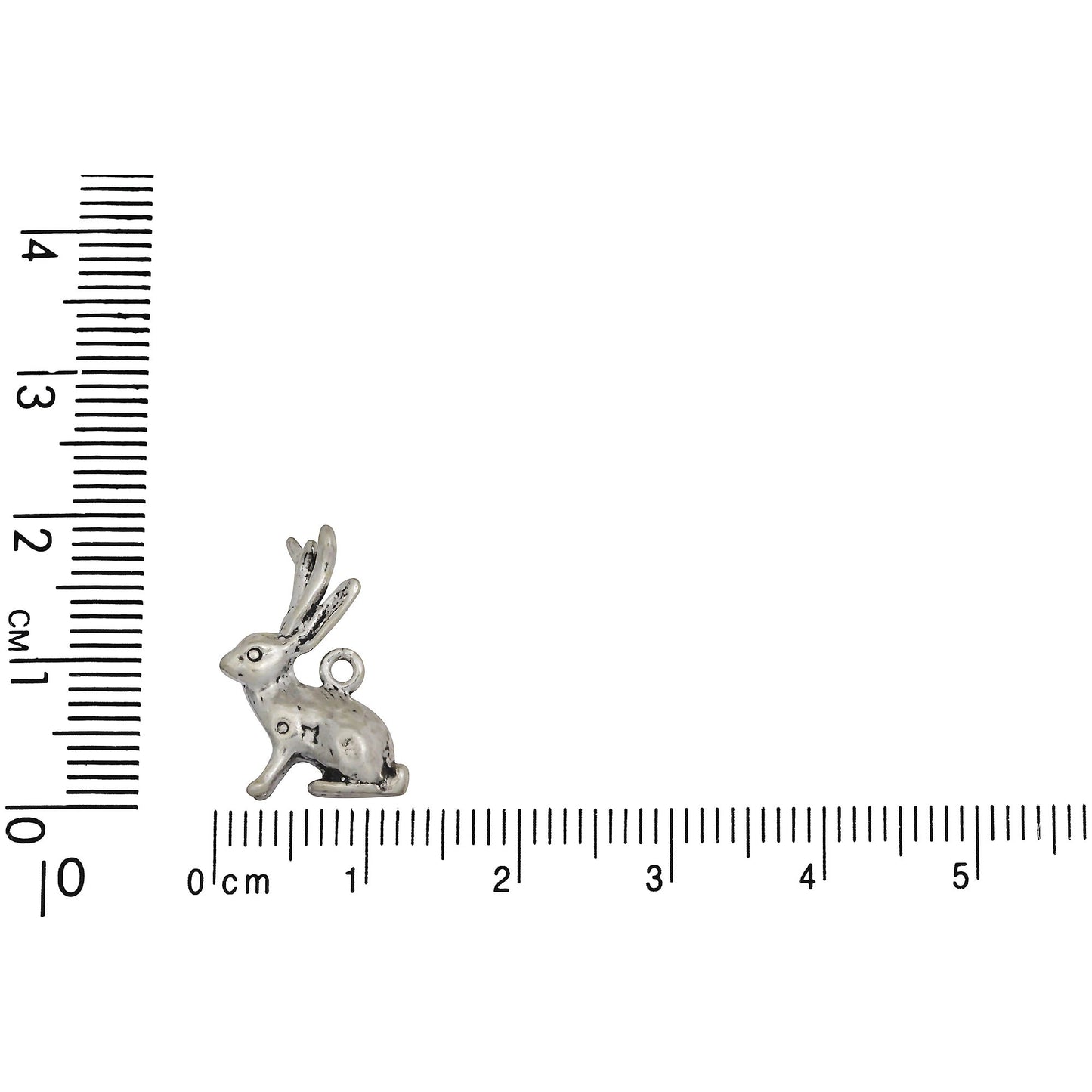 Sterling Silver, 13.5mm Width by 8.2mm Length by 17.8mm Height, Jack-O-Lope Charm. Quantity Per Pack: 1 Piece.