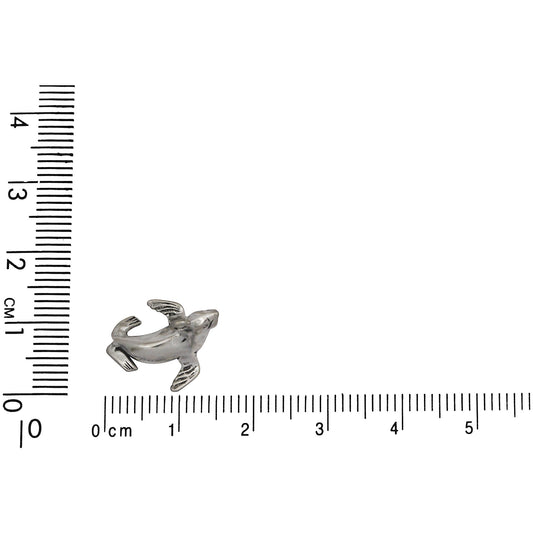 Sterling Silver, 16.0mm Width by 12.3mm Length by 10.2mm Height, Seal Charm. Quantity Per Pack: 1 Piece.