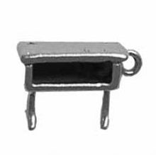 Load image into Gallery viewer, Charms. Sterling Silver, 14.7mm Width by 7.8mm Length by 10.0mm Height, School Desk Charm. Quantity Per Pack: 1 Piece.