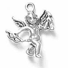 Load image into Gallery viewer, Charms. Sterling Silver, 16.6mm Width by 4.5mm Length by 19.0mm Height, Cupid Charm. Quantity Per Pack: 1 Piece.