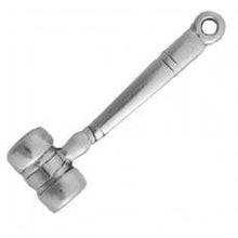 Load image into Gallery viewer, Charms. Sterling Silver, 8.0mm Width by 5.0mm Length by 26.8mm Height, Gavel Charm. Quantity Per Pack: 1 Piece.