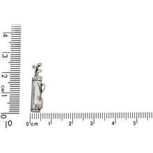 Load image into Gallery viewer, Sterling Silver, 6.5mm Width by 4.6mm Length by 23.4mm Height, Golf Bag Pendant. Quantity Per Pack: 1 Piece.
