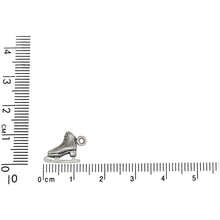 Load image into Gallery viewer, Sterling Silver, 13.5mm Width by 3.7mm Length by 10.7mm Height, Ice Skate Charm. Quantity Per Pack: 1 Piece.