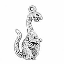 Load image into Gallery viewer, Charms. Sterling Silver, 10.2mm Width by 6.1mm Length by 21.8mm Height, Dinosaur Charm. Quantity Per Pack: 1 Piece.