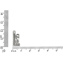 Load image into Gallery viewer, Sterling Silver, 8.5mm Width by 1.5mm Length by 18.7mm Height, Love Charm. Quantity Per Pack: 1 Piece.