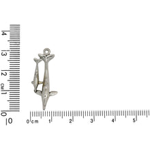 Load image into Gallery viewer, Sterling Silver, 13.1mm Width by 6.7mm Length by 29.9mm Height, Dolphin With Calf Charm. Quantity Per Pack: 1 Piece.