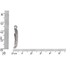 Load image into Gallery viewer, Sterling Silver, 4.0mm Width by 6.0mm Length by 26.5mm Height, Canoe With Paddle Charm. Quantity Per Pack: 1 Piece.