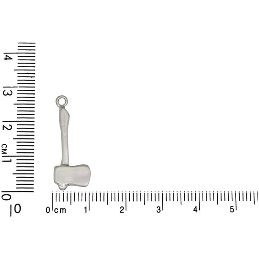 Sterling Silver, 10.0mm Width by 1.8mm Length by 27.0mm Height, Axe Charm. Quantity Per Pack: 1 Piece.
