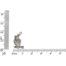 Load image into Gallery viewer, Sterling Silver, 10.9mm Width by 6.8mm Length by 16.6mm Height, Owl Charm. Quantity Per Pack: 1 Piece.