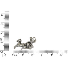 Load image into Gallery viewer, Sterling Silver, 12.8mm Width by 6.0mm Length by 23.4mm Height, Chariot With Driver Charm. Quantity Per Pack: 1 Piece.