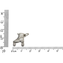 Load image into Gallery viewer, Sterling Silver, 12.8mm Width by 5.1mm Length by 14.5mm Height, Roller Skate Charm. Quantity Per Pack: 1 Piece.