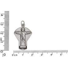 Load image into Gallery viewer, Sterling Silver, 19.0mm Width by 3.5mm Length by 28.6mm Height, Figure of Christ Charm. Quantity Per Pack: 1 Piece.