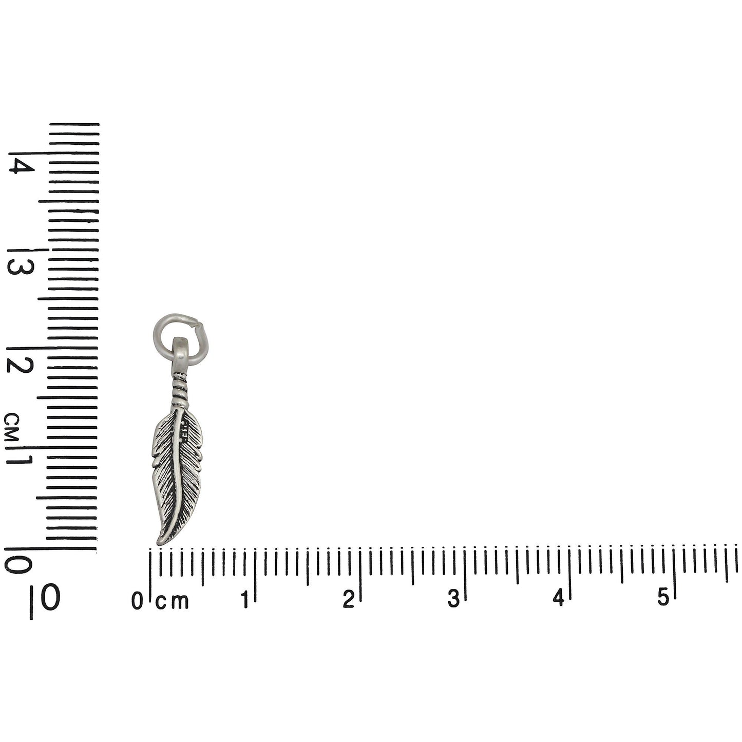 Sterling Silver, 3.8mm Width by 4.9mm Length by 20.5mm Height, Feather Charm. Quantity Per Pack: 1 Piece.
