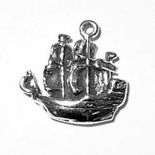Load image into Gallery viewer, Charms. Sterling Silver, 18.0mm Width by 5.6mm Length by 17.6mm Height, Pirate Ship Charm. Quantity Per Pack: 1 Piece.