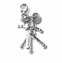 Load image into Gallery viewer, Charms. Sterling Silver, 11.6mm Width by 10.7mm Length by 17.9mm Height, Movie Camera Charm. Quantity Per Pack: 1 Piece.