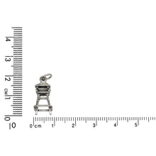 Load image into Gallery viewer, Sterling Silver, 9.0mm Width by 9.8mm Length by 19.4mm Height, Highchair Charm. Quantity Per Pack: 1 Piece.