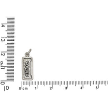 Load image into Gallery viewer, Sterling Silver, 7.6mm Width by 1.6mm Length by 18.9mm Height, 4U2NV (For You To Envy) Vanity Plate Charm. Quantity Per Pack: 1 Piece.