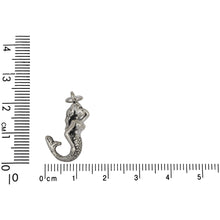 Load image into Gallery viewer, Sterling Silver, 11.4mm Width by 11.8mm Length by 23.1mm Height, Mermaid Charm. Quantity Per Pack: 1 Piece.