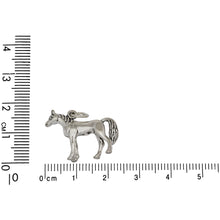 Load image into Gallery viewer, Sterling Silver, 22.6mm Width by 5.6mm Length by 16.9mm Height, Arabian Horse Charm. Quantity Per Pack: 1 Piece.