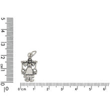 Load image into Gallery viewer, Sterling Silver, 11.8mm Width by 2.0mm Length by 21.7mm Height, Dutch Lady Charm. Quantity Per Pack: 1 Piece.