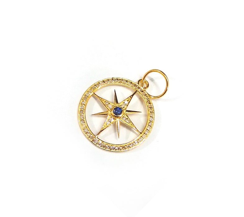 Round Shape 14k Solid Gold Diamond Pendants. Genuine handmade pave diamond Pendant.1 4k Solid Gold Diamond Pendants.