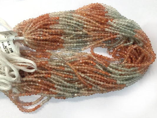 Sunstone Beads Faceted Round, Round Faceted,