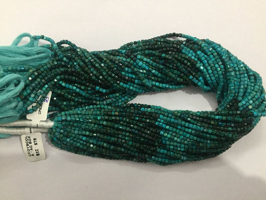 Chrysocolla Faceted Box Beads Faceted Box, Box Faceted