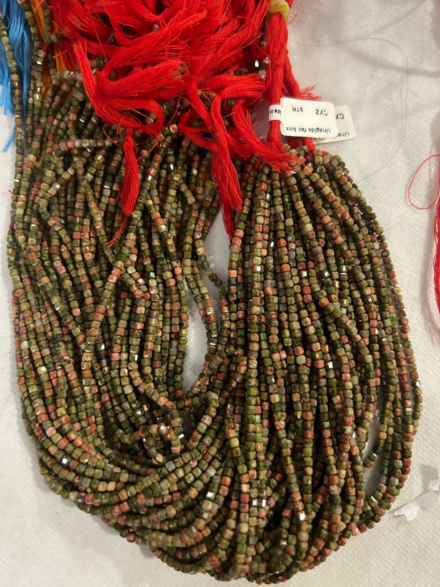 Unakite Faceted Box Beads Faceted Box, Box Faceted