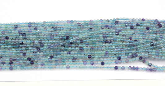 Fluorite stone Beads Faceted Round, Round Faceted
