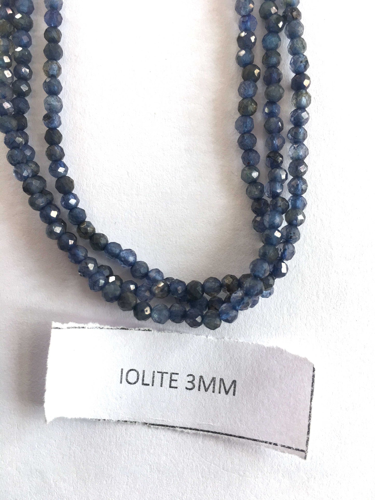 Iolite Rondelle Beads 13 Inch Strand ,Iolite Faceted Rondelle Beads , 3 mm