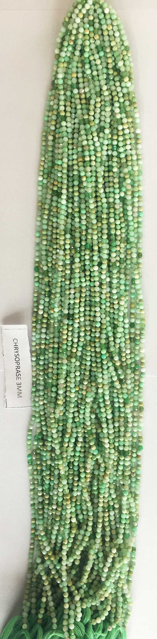 Chrysoprase Stone Rondelle Beads 13 Inch Strand ,Chrysoprase Faceted Rondelle Beads , 3 mm