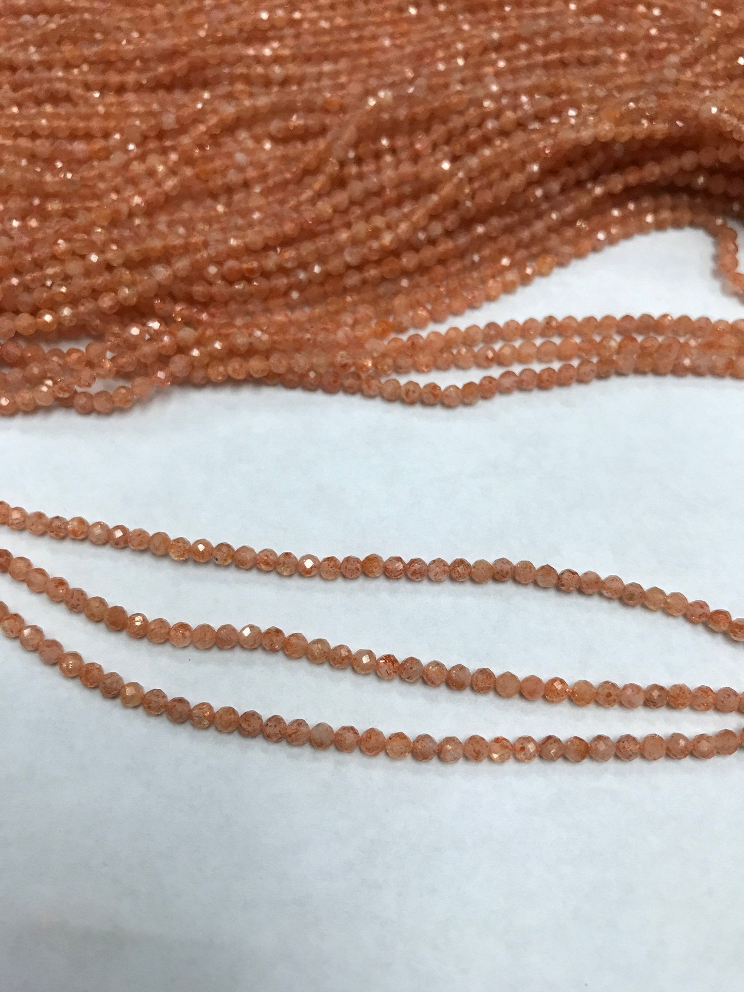 Sunstone Beads Faceted Round, Round Faceted,