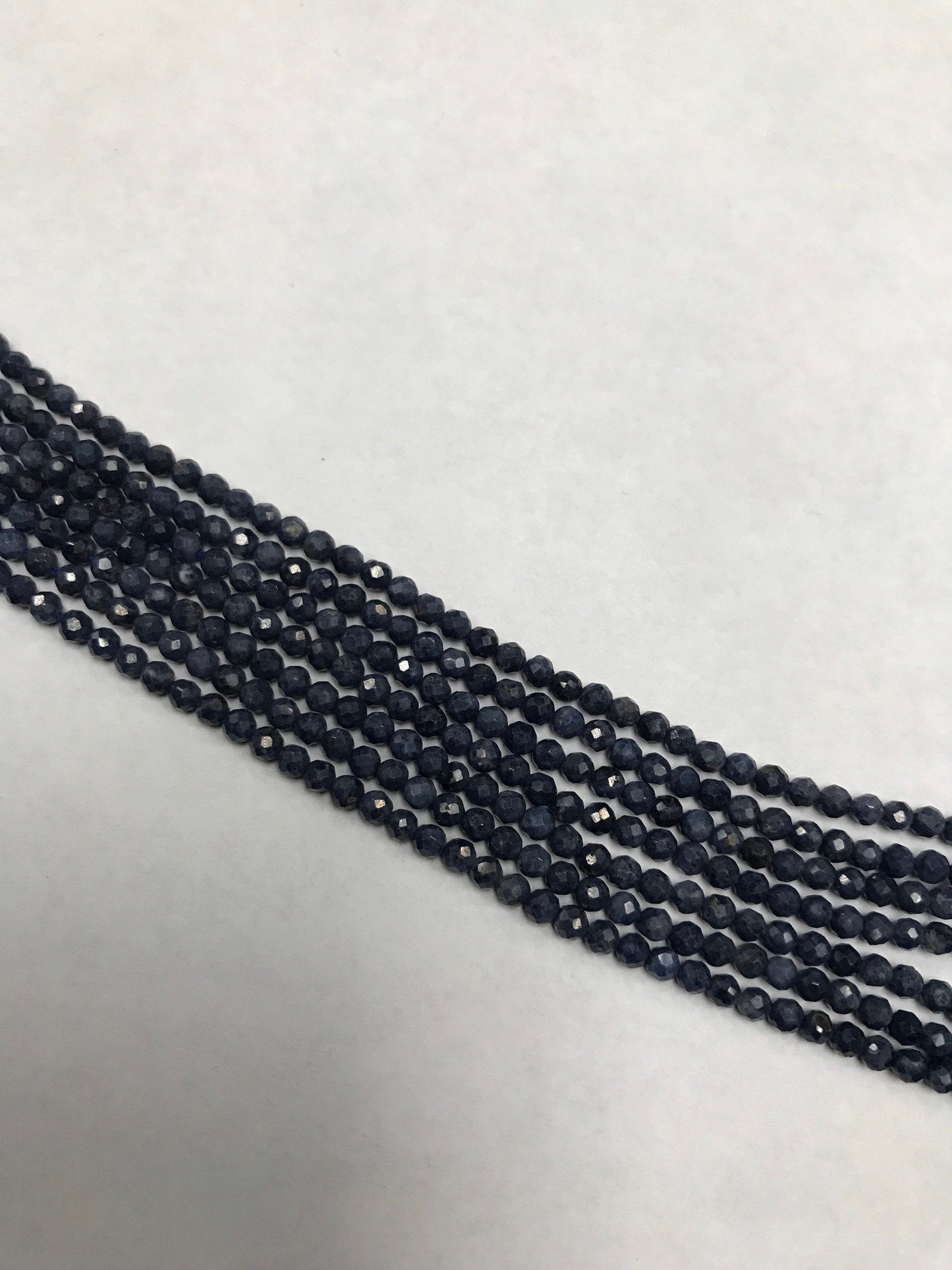 Blue Sapphire Beads Round Faceted, Blue Sapphire Beads,Sharp Microcut Faceted, Round Faceted 3mm