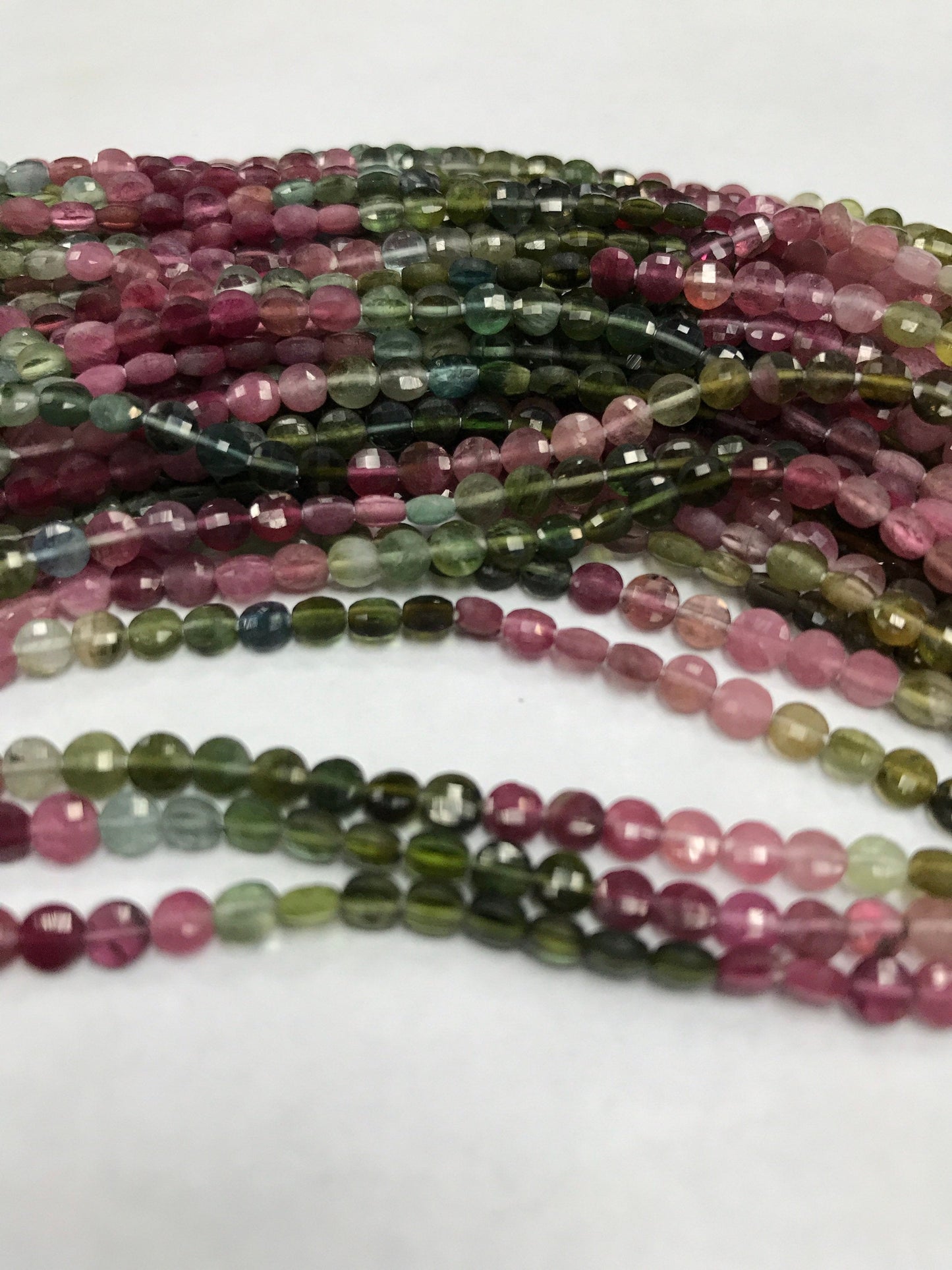 Tourmaline faceted beads coin, beads coin,beads, coin
